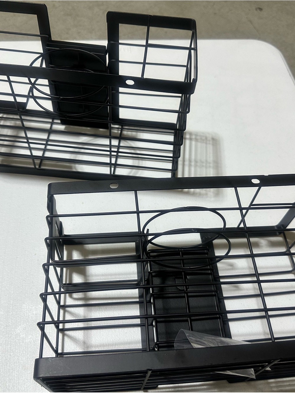 Black Metal Over-the-Rack Storage Basket - Home Storage & Organization